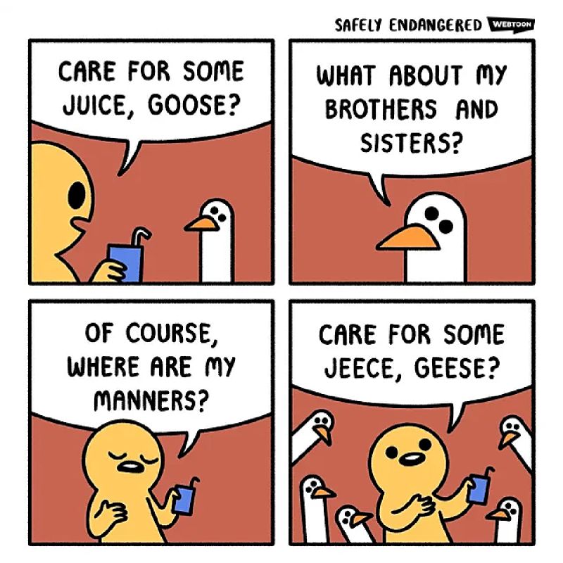 A grammar joke from Safely Endangered